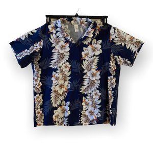 KY’S Mens Hawaiian Buttoned Short Sleeve Shirt size XL